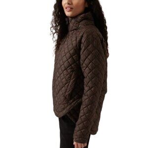 Athleta Whisper Featherless Jacket - Cording Texture Brown - Size Small